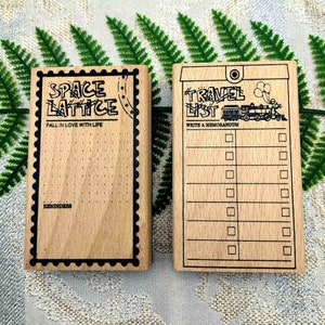 Large DIY Planner Rubber Stamp, Calendar, Travel List Wood Rubber Stamps For Handmade Journal Diary DIY Tool 3 Style