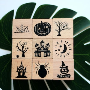 Pieczątka z gumy na Halloween do tworzenia kartek, scrapbookingu, dziennika 8 stylów, latarnia z dyni, pajęcza sieć, drzewo, zamek, upiorny dom