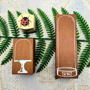Decorative Wood Rubber Stamps Set: Planner, Journal, Diary