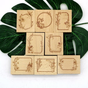 Ramka obramowanie stempel tło dekoracja drewniany gumowy stempel kwiatowy kwiat wróżka stempel do tworzenia kartek scrapbooking dziennik pamiętnik diy 8 stylów