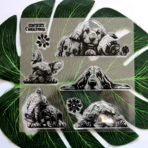 Juego de sellos de 7 estilos de Labrador, Corgi y Terrier para hacer tarjetas, álbumes de recortes, cuadernos de bocetos, diarios, herramientas de bricolaje