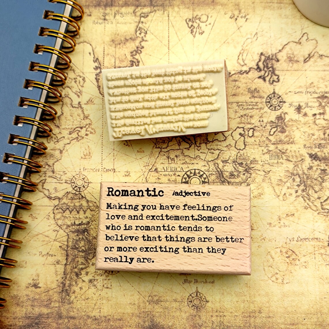 English Dictionary Stamp Wooden Rubber Stamp for Journal Etsy