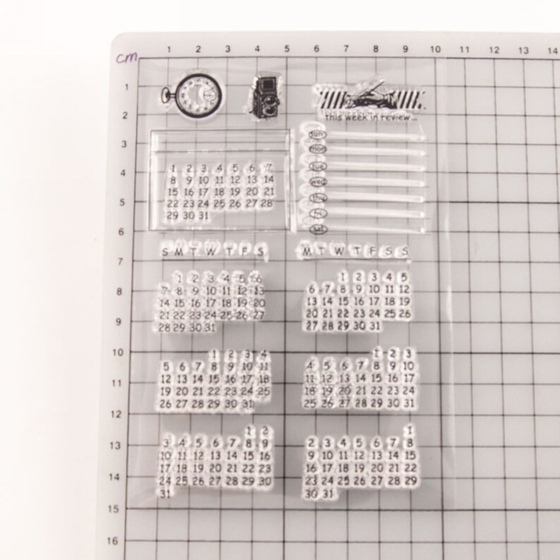 Clear Planner Stamp Set DIY Calendar Planner Weekly Etsy