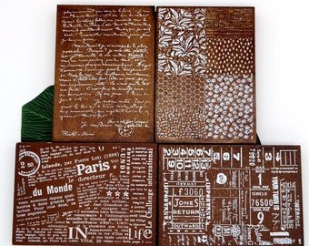 Vintage Wood Rubber Background Stamp: Scrapbooking, Card Making