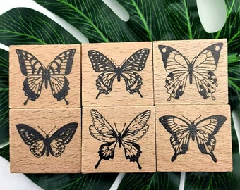 Schmetterling Holz Stempel Für Kartenherstellung Scrapbooking Album Journal Tagebuch Dekoration DIY 6 Styles