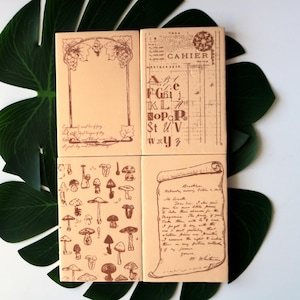 大きなヴィンテージゴム印：背景ジャーナルプランナースタンプ