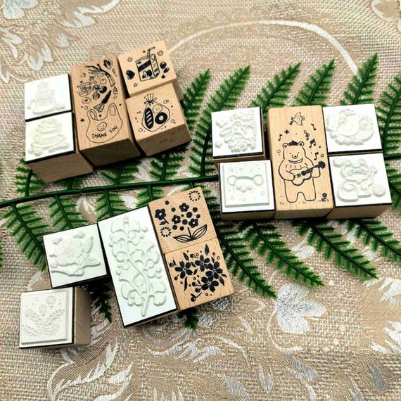 Craft Smart Wood Stamp Set. 12 Pc, Planner Stamps  Handmade cards greeting  cards birthday cards, jewelry and gifts