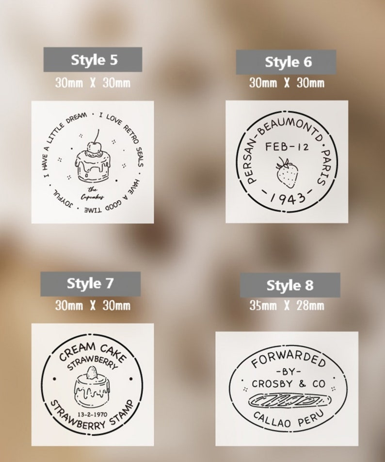 Postmark Wooden Rubber Stamp For Cardmaking Scrapbooking Travel Planner Journal Decorate DIY 10 Style