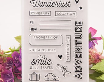 Clear Travel Planner Stamps Set DIY Planning Journaling