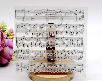 Large Musical Note Clear Stamp: DIY Journaling, Card Making, Scrapbooking 6 Style