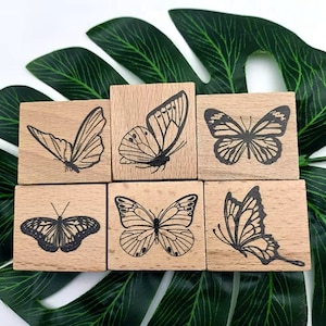 Schmetterling Stempel Holzstempel Für Kartenherstellung Scrapbooking Journal Tagebuch Dekoration Werkzeug 6 Styles