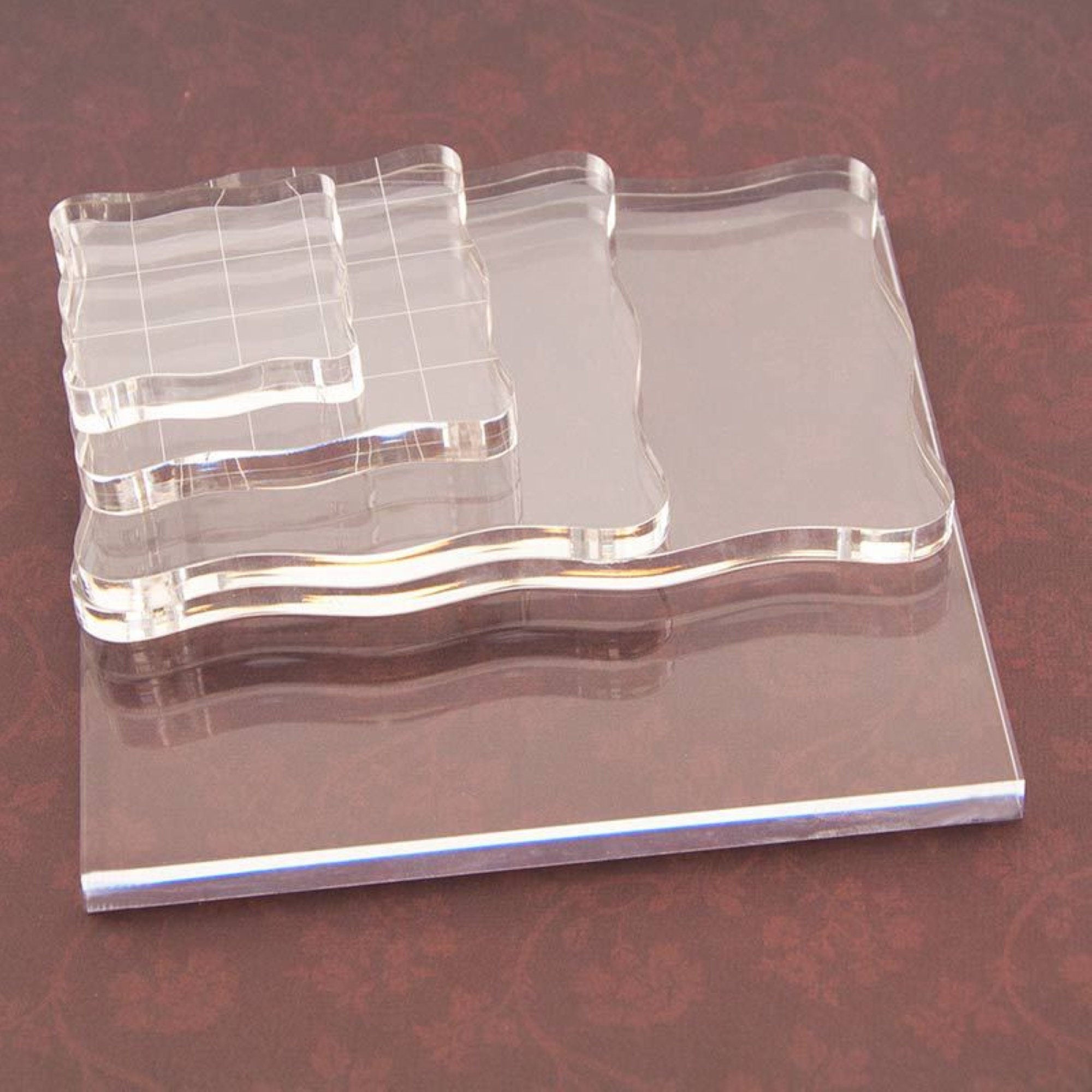 Customized Self-Inking Return Address Stamp / Wood-mount Rubber Stamp /  Clear Acrylic Block (RS0001)