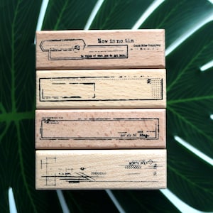 Gebroken geheugen houten rubberen stempel voor kaarten maken Scrapbooking Journaling Decoratief dagboek Album 4 stijlen