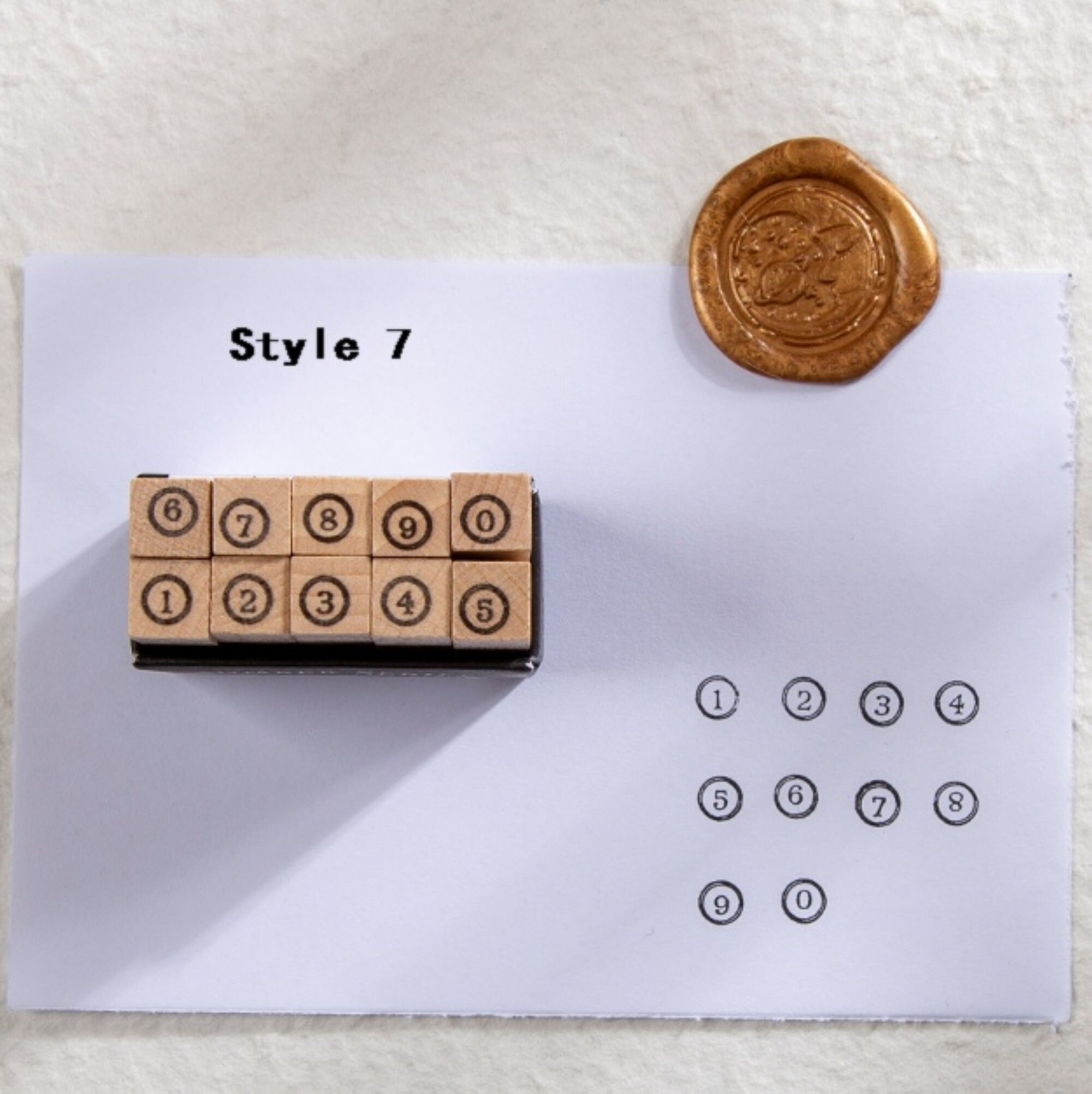 8 Style Numbers Stamp Set Wood Rubber Stamps for Planner Diary Etsy