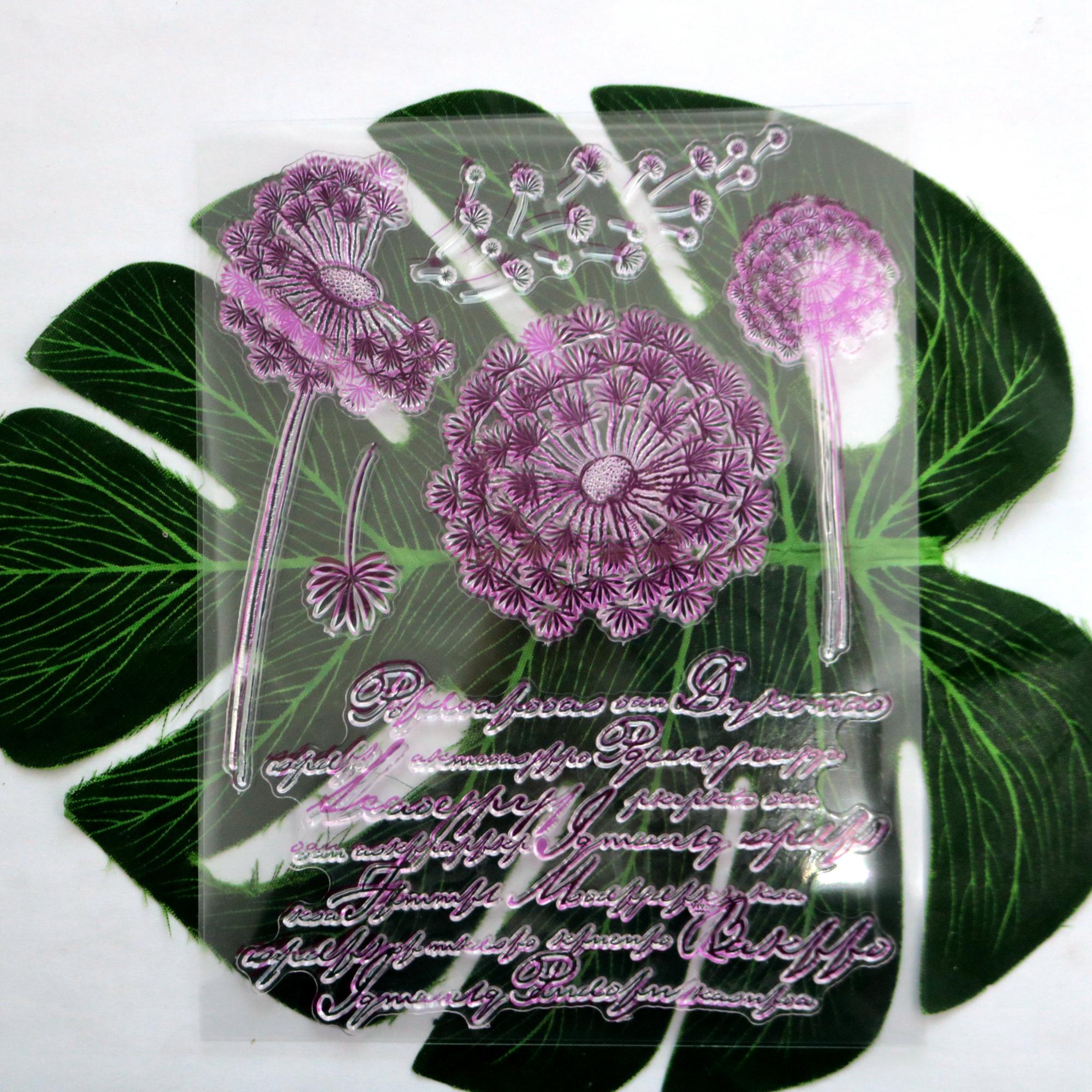 Timbri Trasparenti In Silicone Con Dente Di Leone - Set 16x21 Cm Per Scrapbooking E Biglietti Fai Da Te - 2