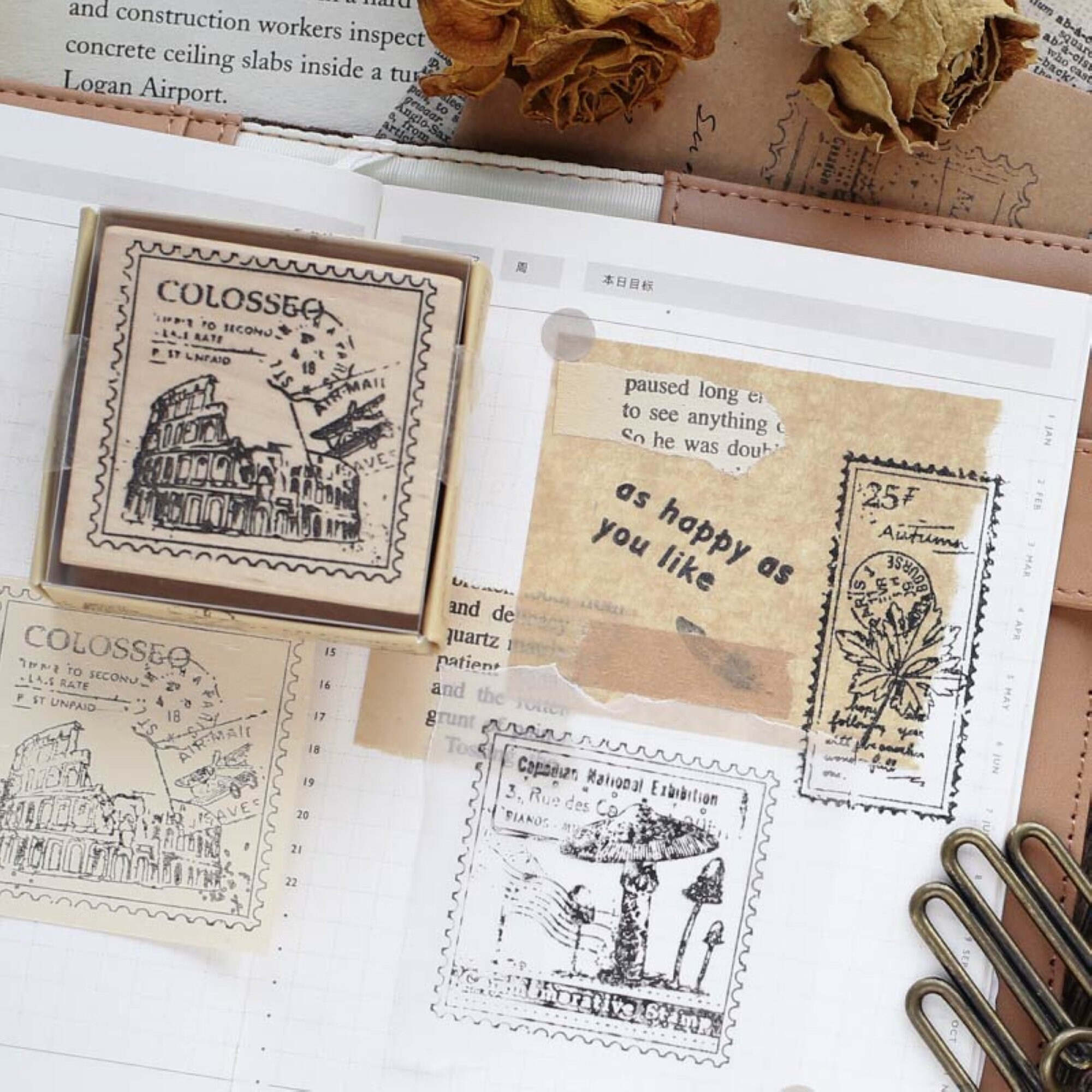 Vintage Stamp Postmark Rubber Stamp Card Making Journaling Etsy