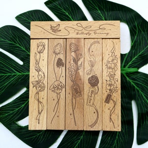 Lindos carimbos florais de madeira, carimbos de borracha, laços para fazer cartões, scrapbooking, diário de arte, decoração, faça você mesmo, 6 estilos
