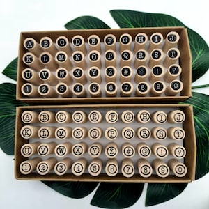 Conjunto de carimbos de alfabeto com 40 peças, carimbos de borracha para fazer cartões, scrapbooking, diário decorativo, ferramenta de planejamento, 2 estilos