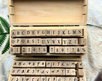 42-Piece Alphabet Number Rubber Stamp Set: Scrapbooking, Card Making