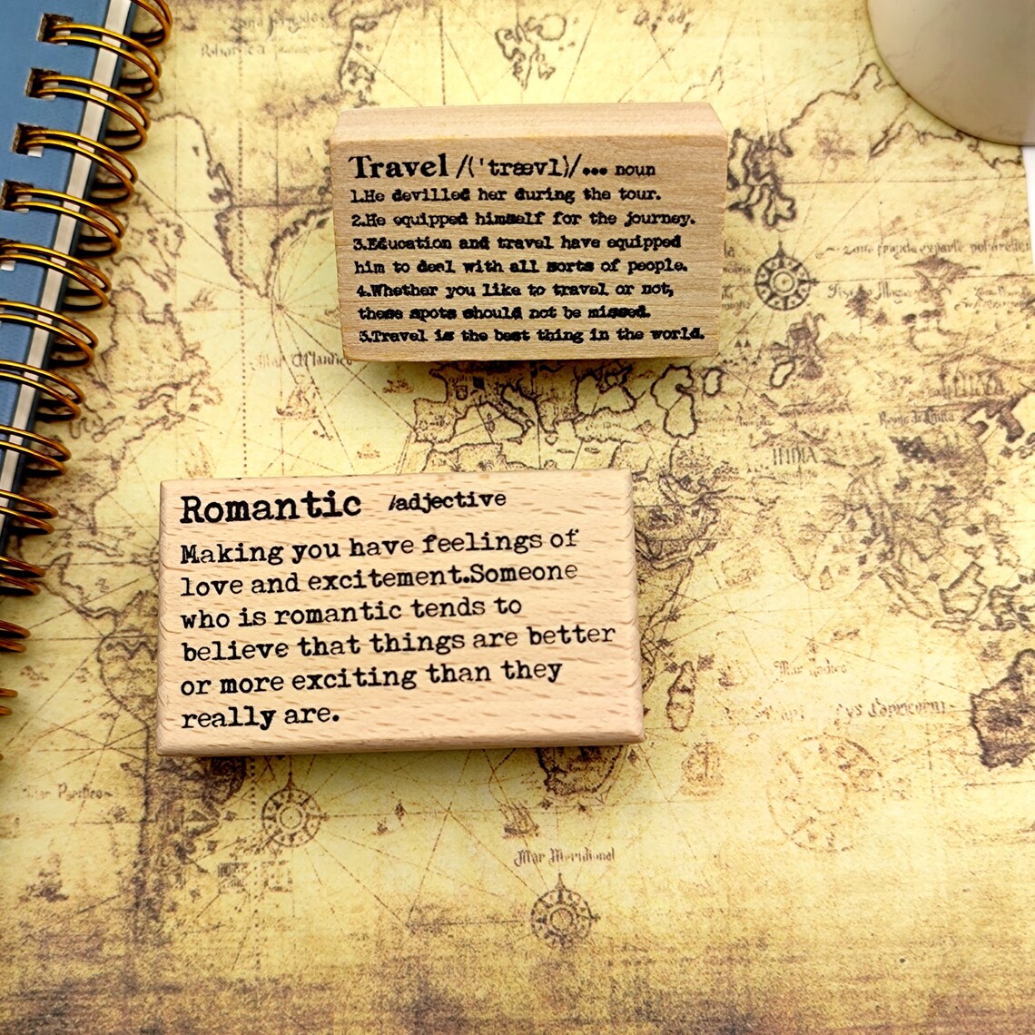 English Dictionary Stamp Wooden Rubber Stamp for Journal Etsy