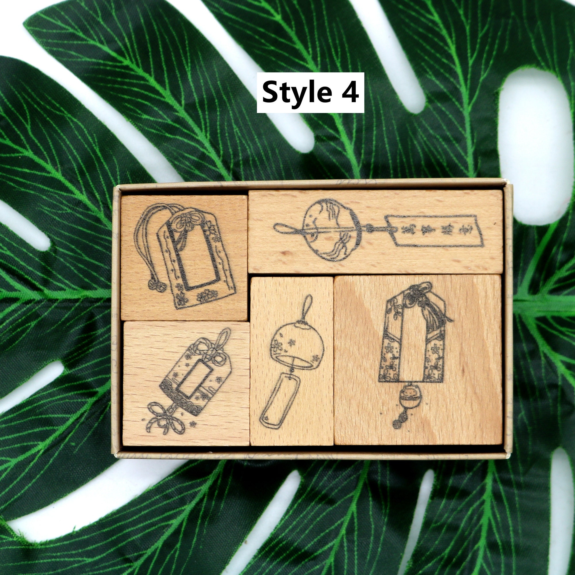DIYOMR Set 70 Timbri Vintage In Legno E Gomma Con Scatola - Alfabeto, Numeri E Simboli Per Scrapbooking E Biglietti