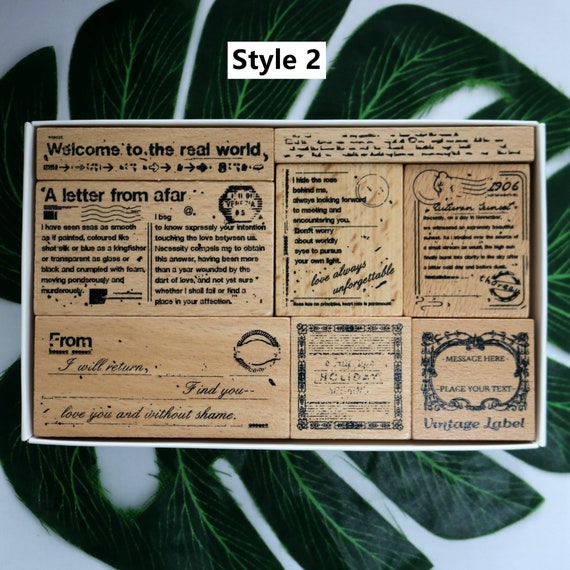 RisyPisy - 16 Tampons Créatifs Univers Et Galaxie En Bois - Idéal Scrapbooking Et Journal