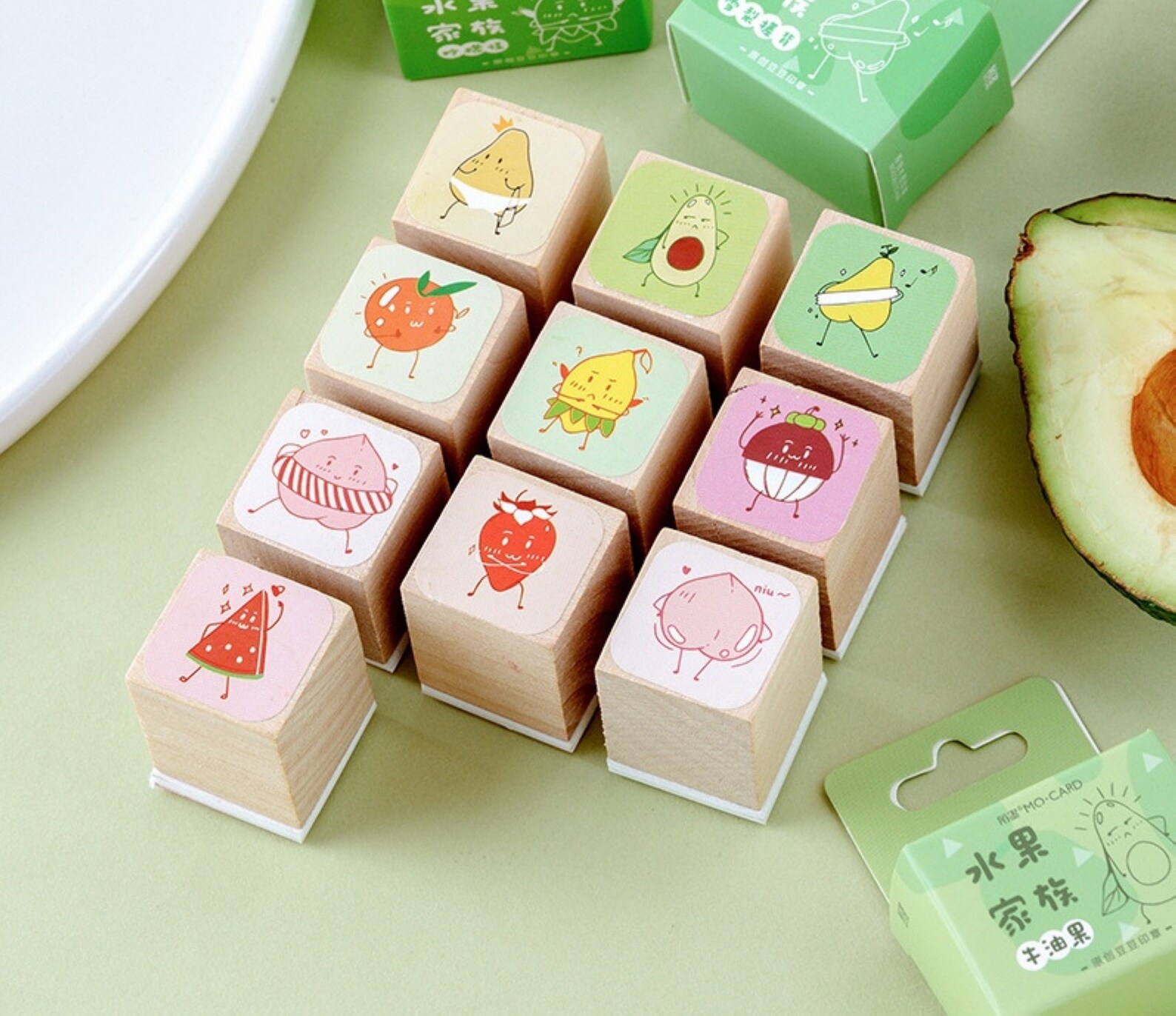 Cute Fruits Rubber Stamp for Kids DIY Craft Scrapbook Card Etsy