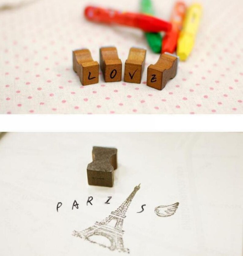 42pcs Vintage Rubber Letter Stamps Handwriting Alphabet Stamp Etsy