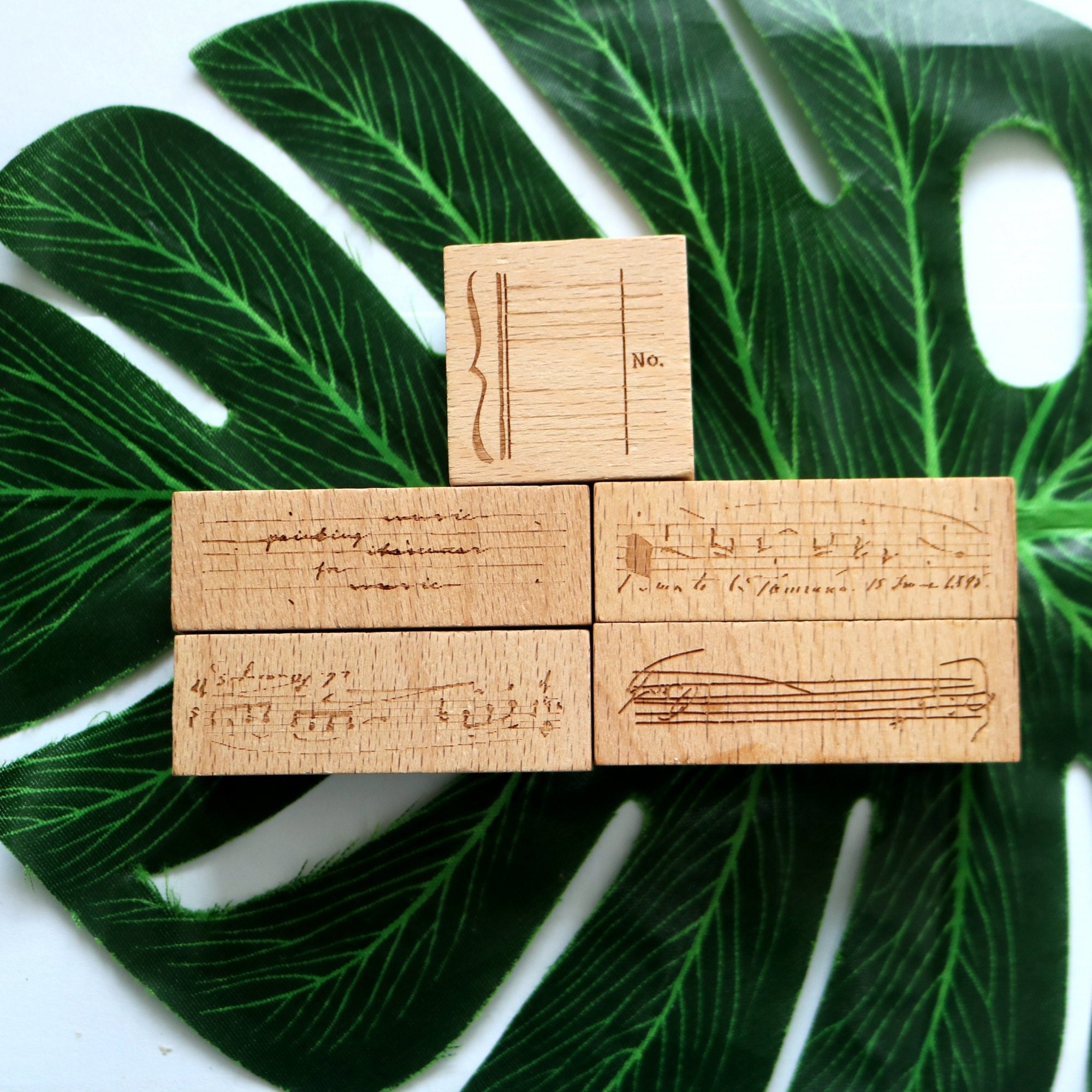 Beethoven Symphony Wooden Rubber Stamp: Vintage Music Notes - Etsy