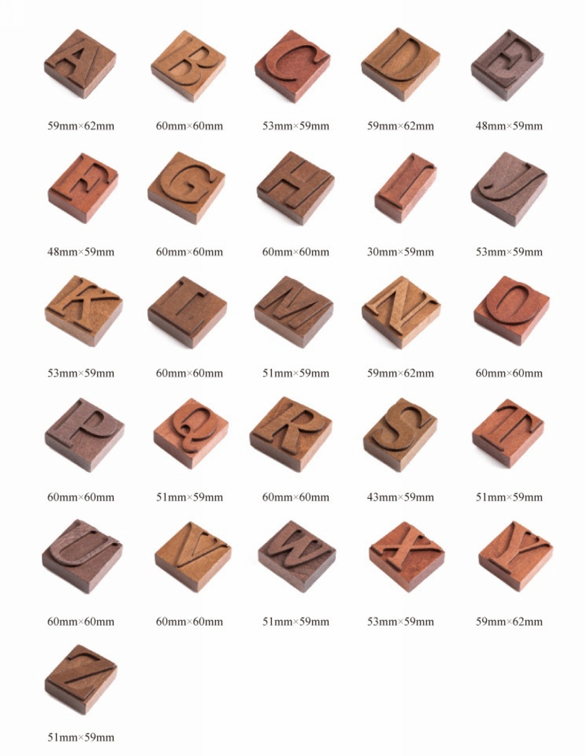 KBIBCK – 70 Tampons En Bois Alphabet, Chiffres Et Symboles, Avec Boîte De Rangement, Pour DIY, Scrapbooking Et Albums Photo