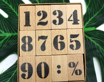 Number Rubber Stamp Set Large Rubber Numbers Stamps 12pcs Planner Journal Card Making Tool