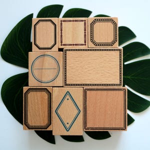Klassischer Border Rahmen Holz Stempel Für Etiketten Tags Journal Tagebuch Scrapbook Dekoration 8 Styles
