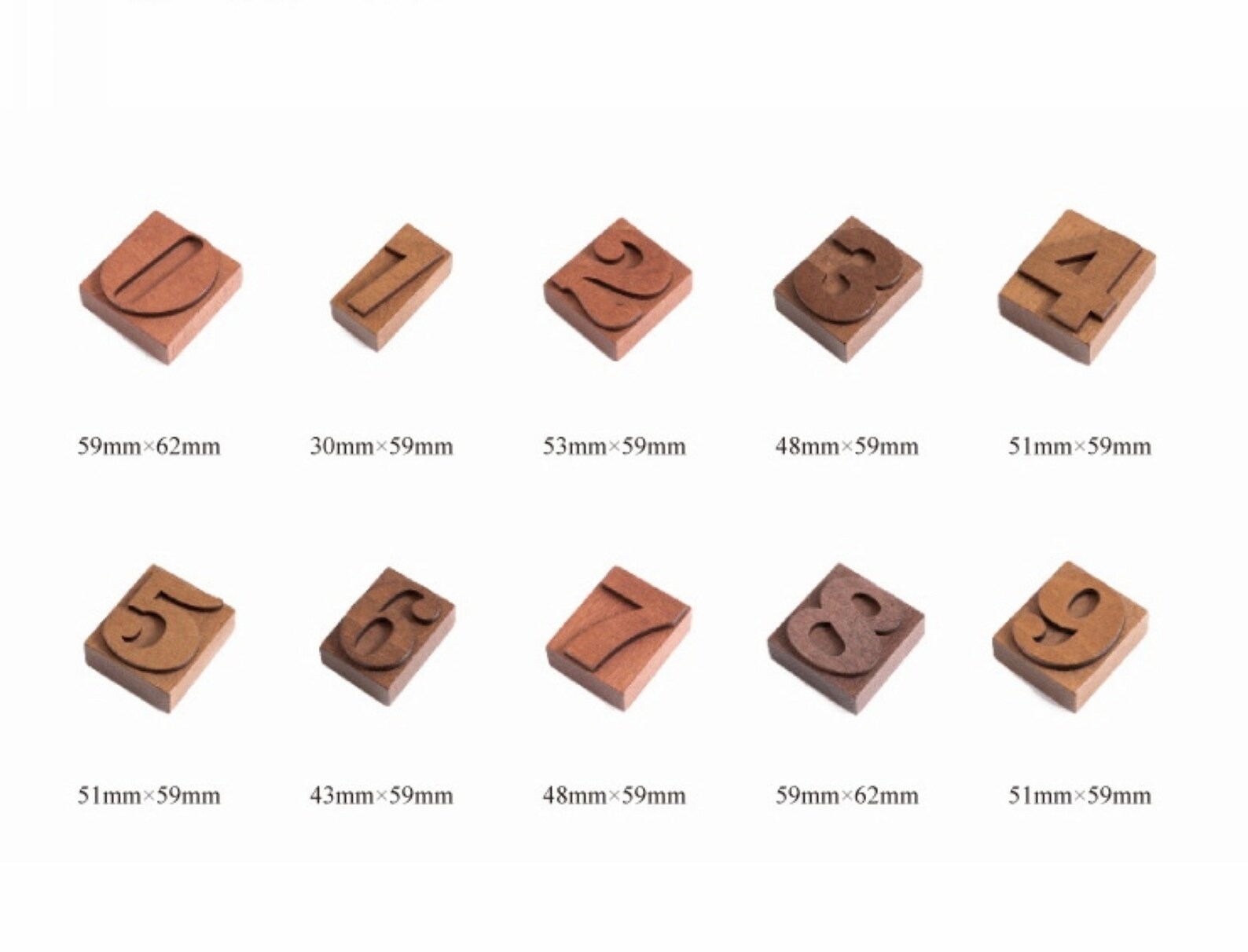 Large 10 Numbers Stamp Vintage Wooden Rubber Stamp for Planner Etsy