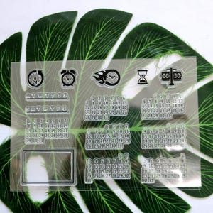 Calendar Planner Clear Stamp Set: DIY Weekly, Monthly Stamps