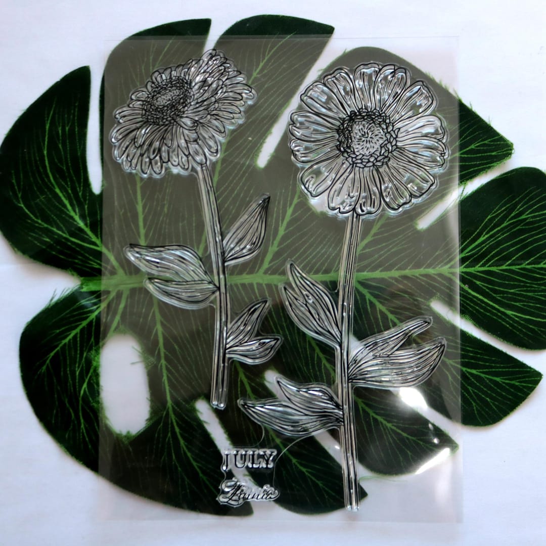 Large Flower Clear Rubber Stamp: Card Making Scrapbooking Journaling ...