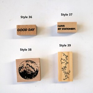 Juego de sellos de goma de madera con diseño floral para diario, tarjetas, scrapbooking, 40 estilos imagen 11