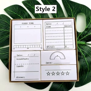 Planner Rabber Planner Rubber Stamp Set: Date, Weekly, Habit Tracker - Etsy