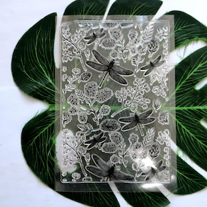 6 grands tampons de fond de style pour journal d'art décoratif Scrapbooking fabrication de cartes DIY Feuilles de fougère, outil décoratif de prairie