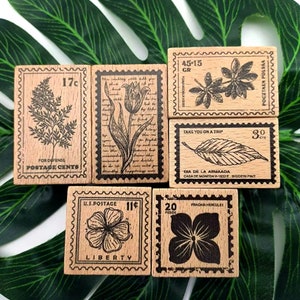 Vintage Floral Postmark Stamp Drewniana gumowa pieczątka do tworzenia kartek Scrapbooking Dekorowanie pamiętnika DIY 6 stylów