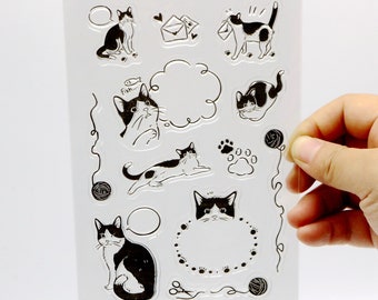 Clear Cat Design Message Stamp Set For Craft Card Making Scrapbooking Decorative Journal Sketchbook Tool