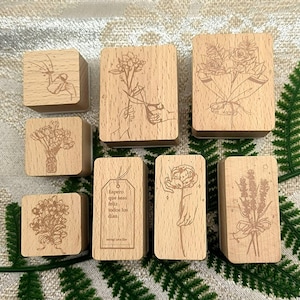 DIY Kaarten maken Scarpbooking Journal Dagboek Decoreren Moederdag Mooie bloemen Stempel Lavendel Hortensia Tulp Sakura Daisy 8 Stijl