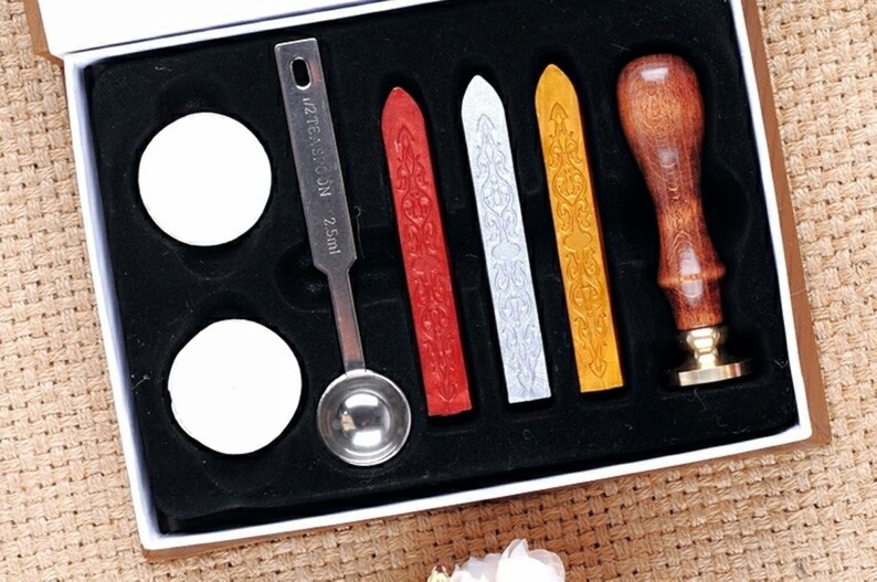 Wax Sealing Stamp Set Classic Oldfashioned Antique Alphabet Etsy