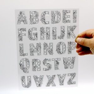 Kit de tampons alphabétiques transparents de 8 styles, lettres pour scrapbooking, fabrication de cartes, Album de tamponnage, décoration de journal, bricolage