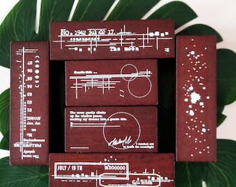 Vintage Wood Rubber Stamp For Journaling Scrapbooking Card Making 10 Style