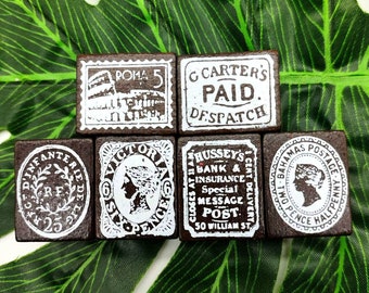 Sello de goma vintage: sello de madera para scrapbooking