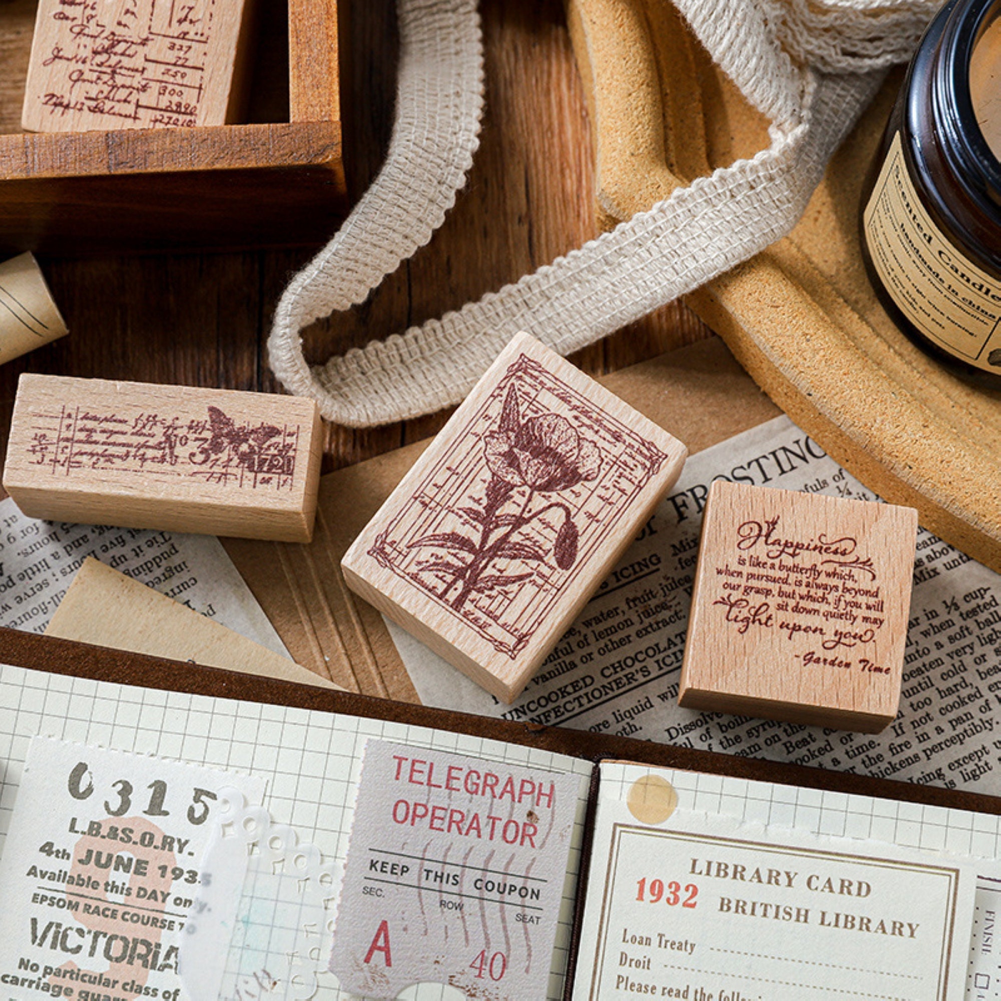 Postmark Rubber Stamp Vintage Wood Stamp for Cardmaking Etsy UK