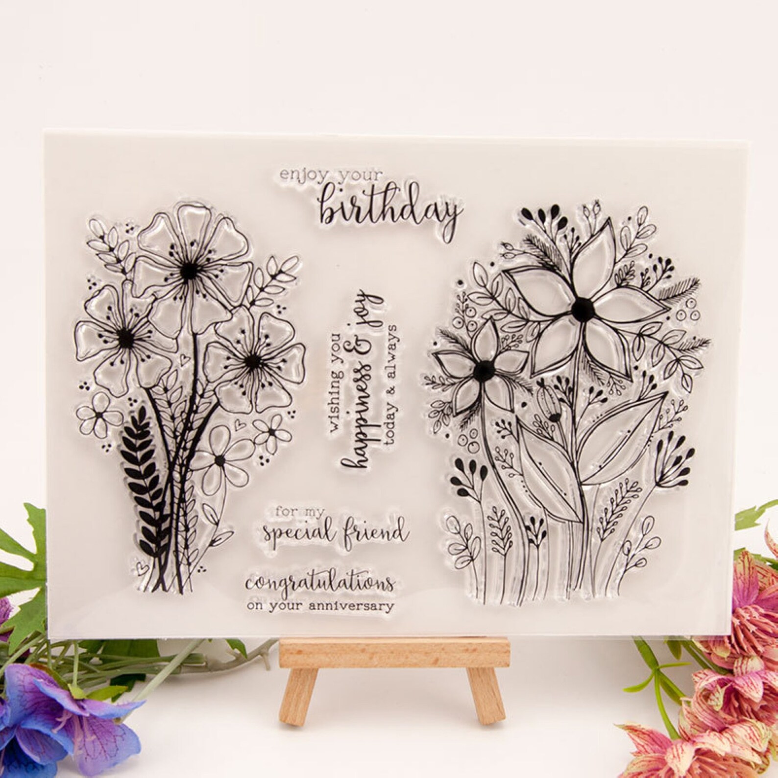 127.5cm Large Flower Stamp Set for Birthdaydiy Card Making Etsy