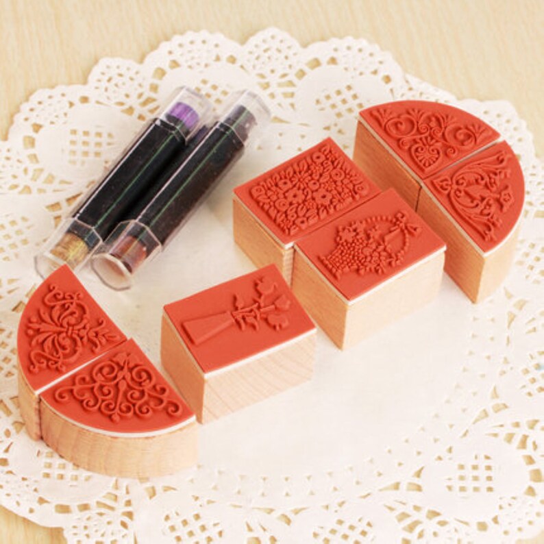 Card Making Stamps Scrapbooking 7pcs Lace Stamp Set With Etsy