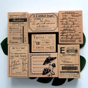 Vintage Ticket Holz Stempel für Album Scrapbooking Journal Planer Dekoration 9 Style