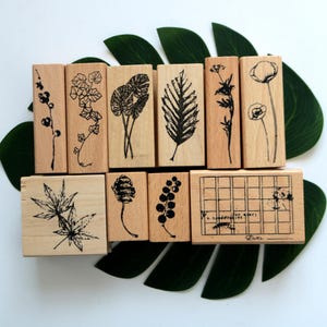 Blumen Stempel Set Blätter Stempel Tagebuch Planer Journal Dekorieren Kartenherstellung Scrapbooking 6 Styles